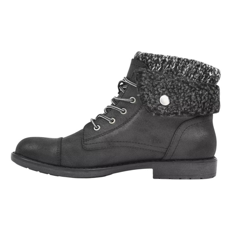 Cliffs by White Mountain Womens Duena Ankle Booties US 8.5 M Black Knit NIB