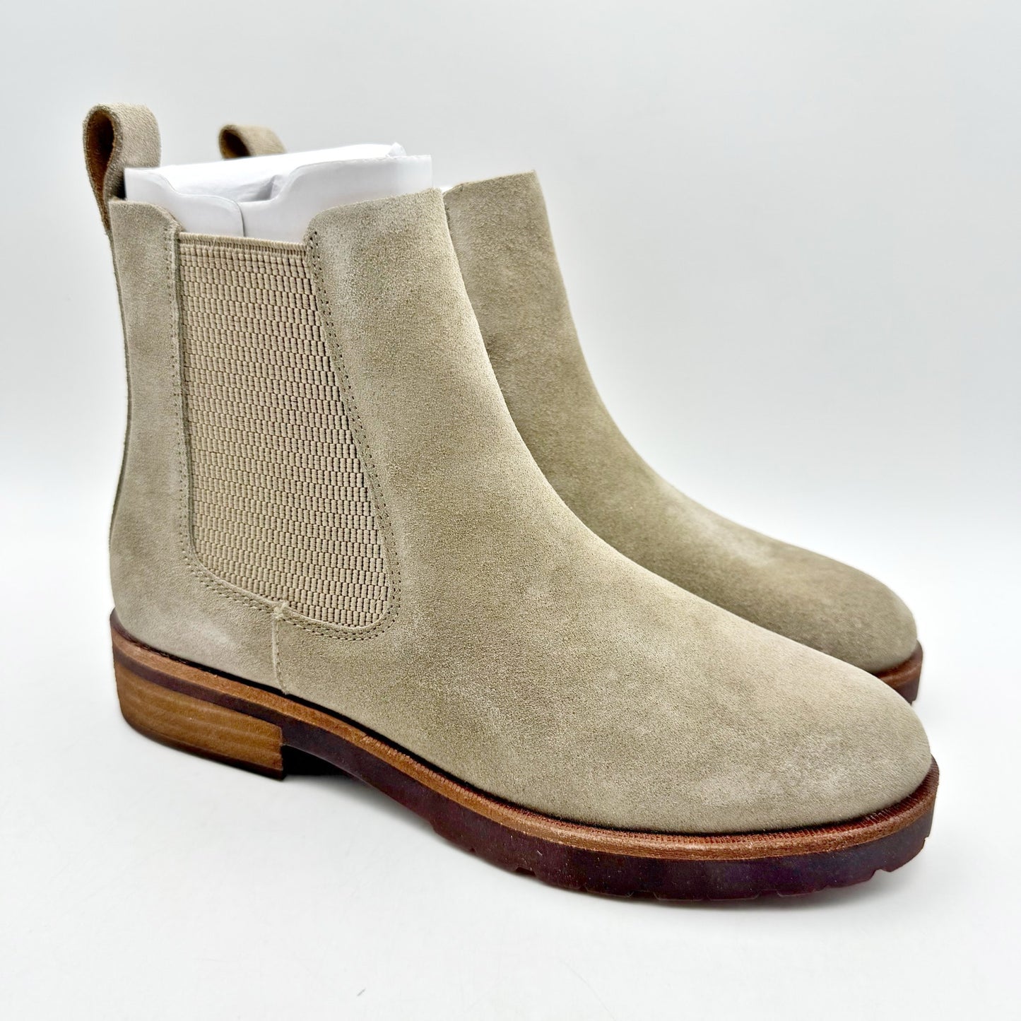 Kork Ease Womens Bristol Chelsea Ankle Boots US 6.5 M Taupe Suede NIB