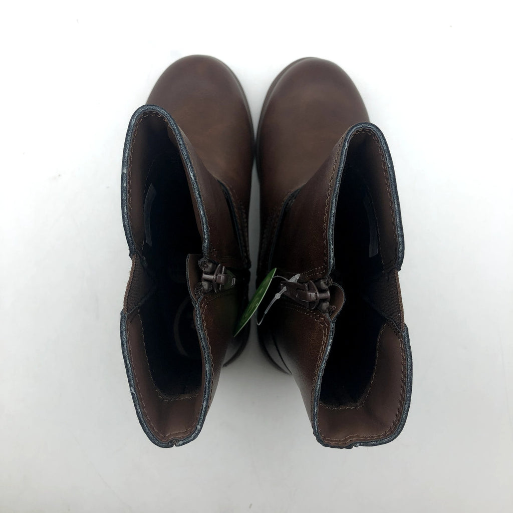 Stride Rite Girls SR Lizz Boots Size 10 Toddler Shoes Brown Faux Leather NIB