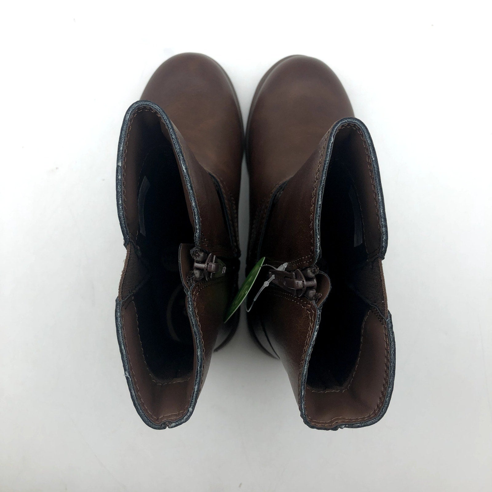 Stride Rite Girls SR Lizz Boots Size 10 Toddler Shoes Brown Faux Leather NIB