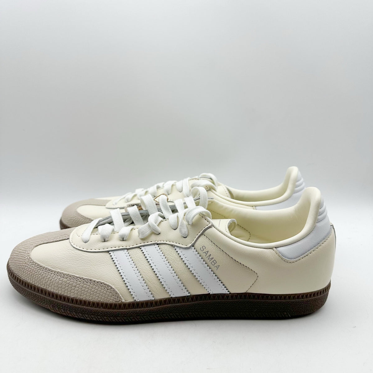 ADIDAS Womens Samba OG Wonder Alumina Sneakers Size 11 Off-White Tan NWT NWOB