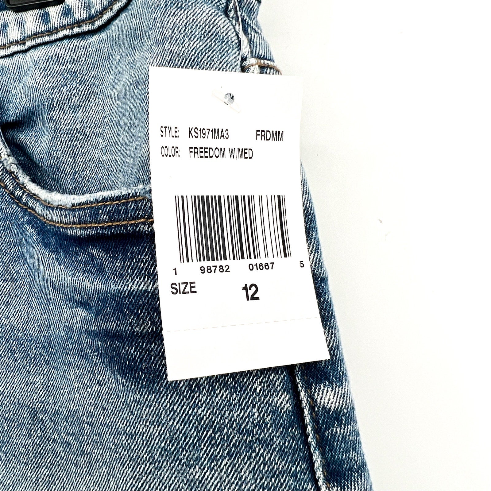 KUT FROM THE KLOTH Taylor Jean Shorts Size 12 Freedom Blue High Rise Raw Hem NWT