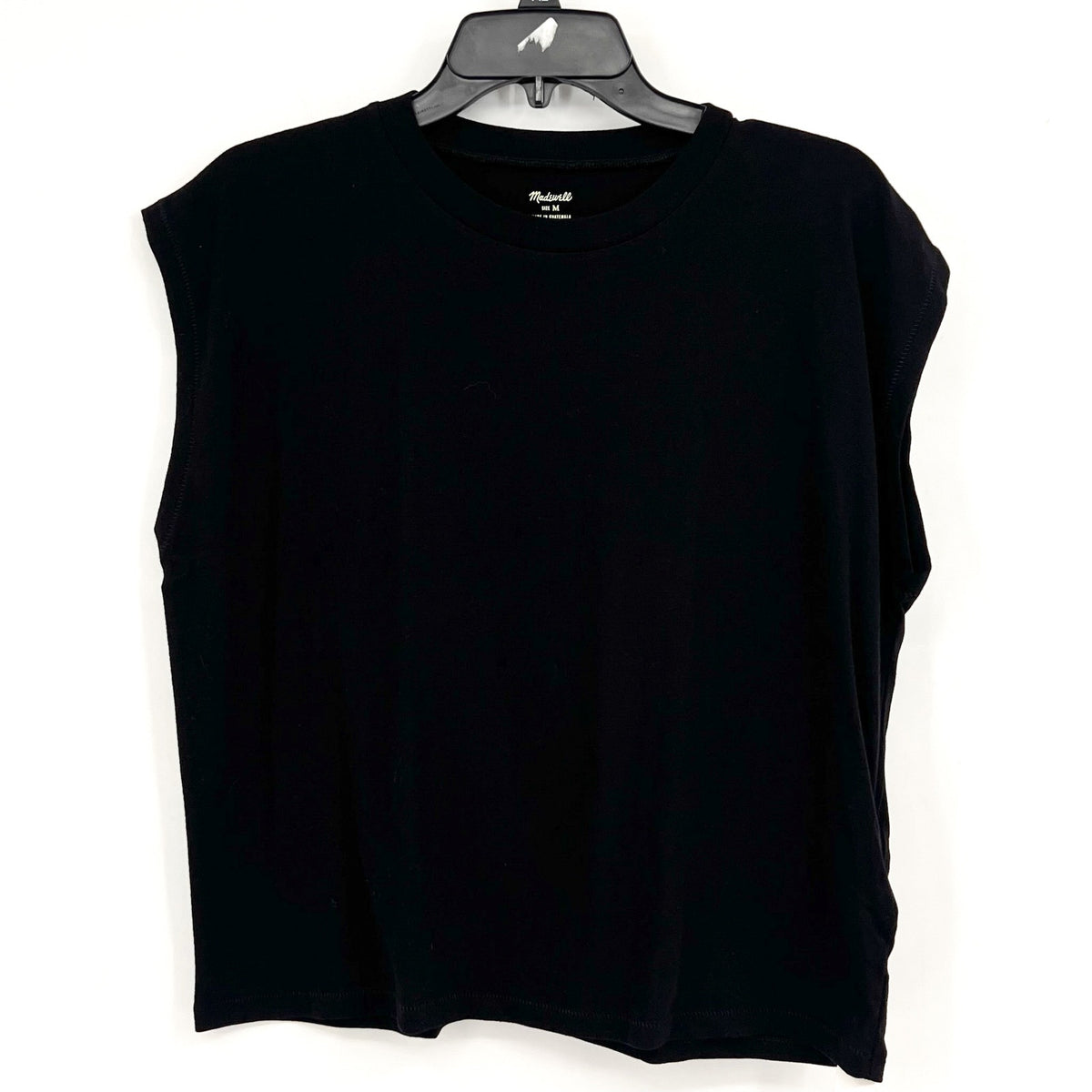 MADEWELL Women's Northside Vintage Muscle Tank Top Medium Jet Black PO195 NWT