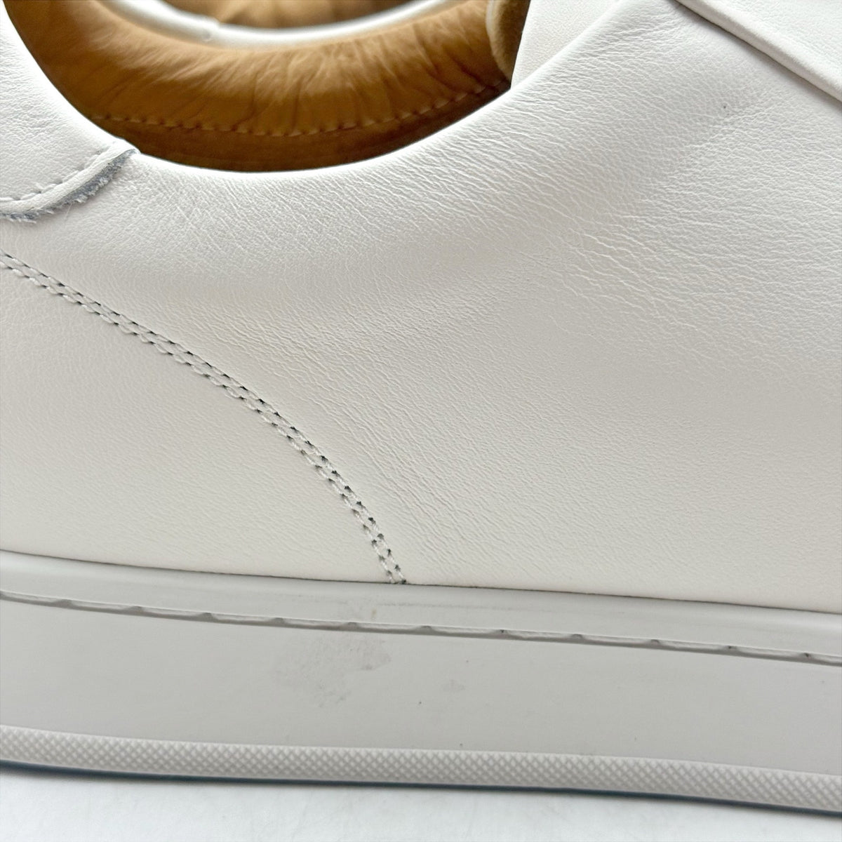 Florsheim Mens Monopoli Casual Sneakers Size 12 WIDE Cream White Leather NIB