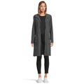 WEARABLE XCVI Active Rufino Stretch Jacket Dress Large Charcoal Grey Hooded NWT