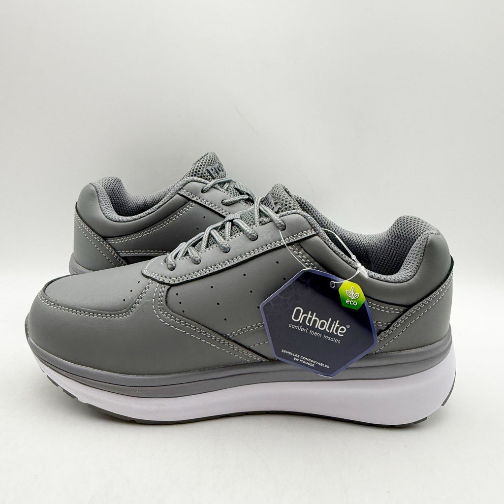 Propet Womens Ultima Sneakers Size 9 Wide Grey White Leather Athletic Shoes NIB