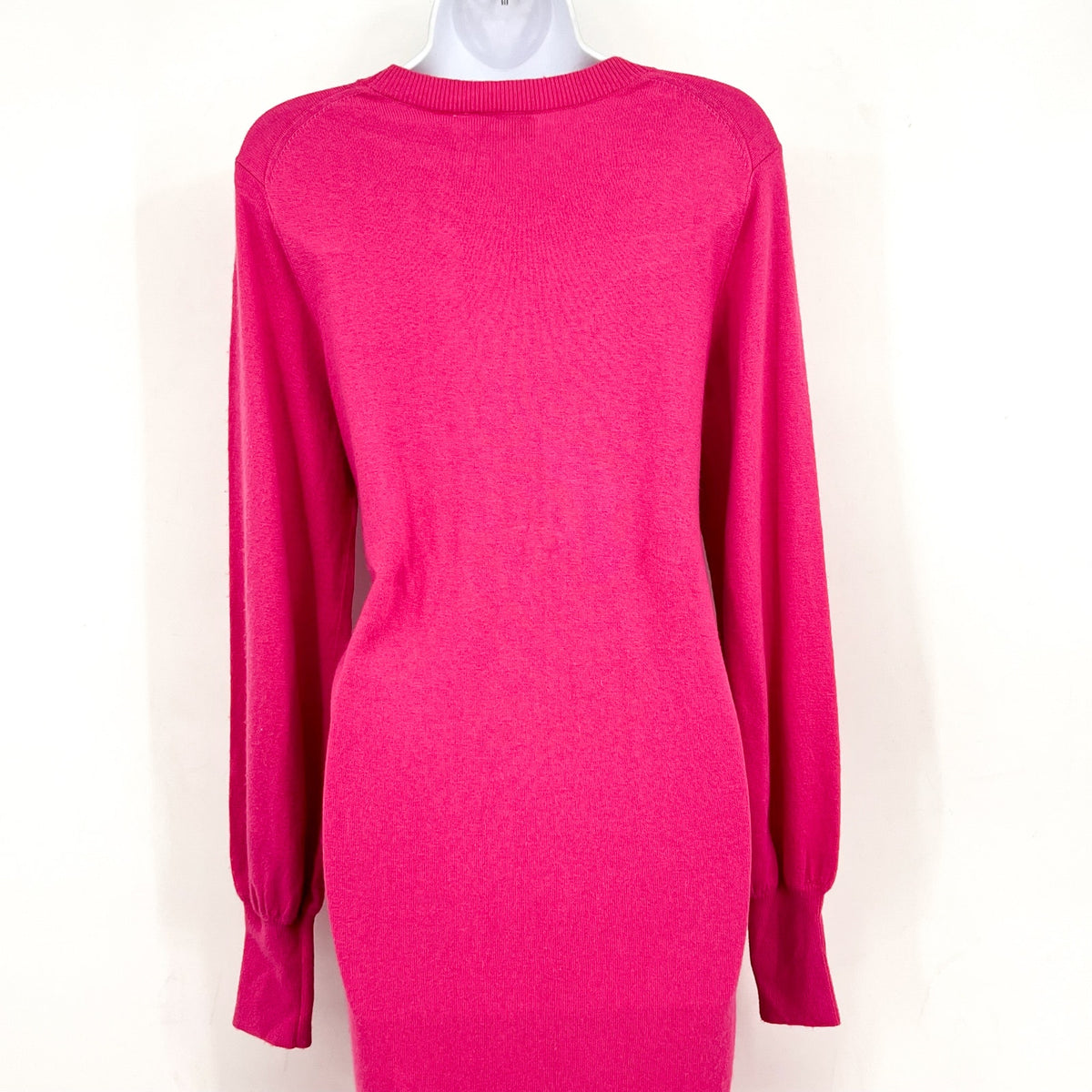 TED BAKER Essya Knit Midi Sweater Dress Small Size 1 Bright Pink Slouchy Tie NWT
