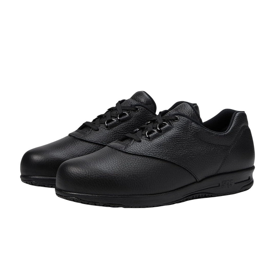 SAS Womens Liberty Lace Up Casual Sneaker Size 11 M EU 41.5 Black Leather SR NIB