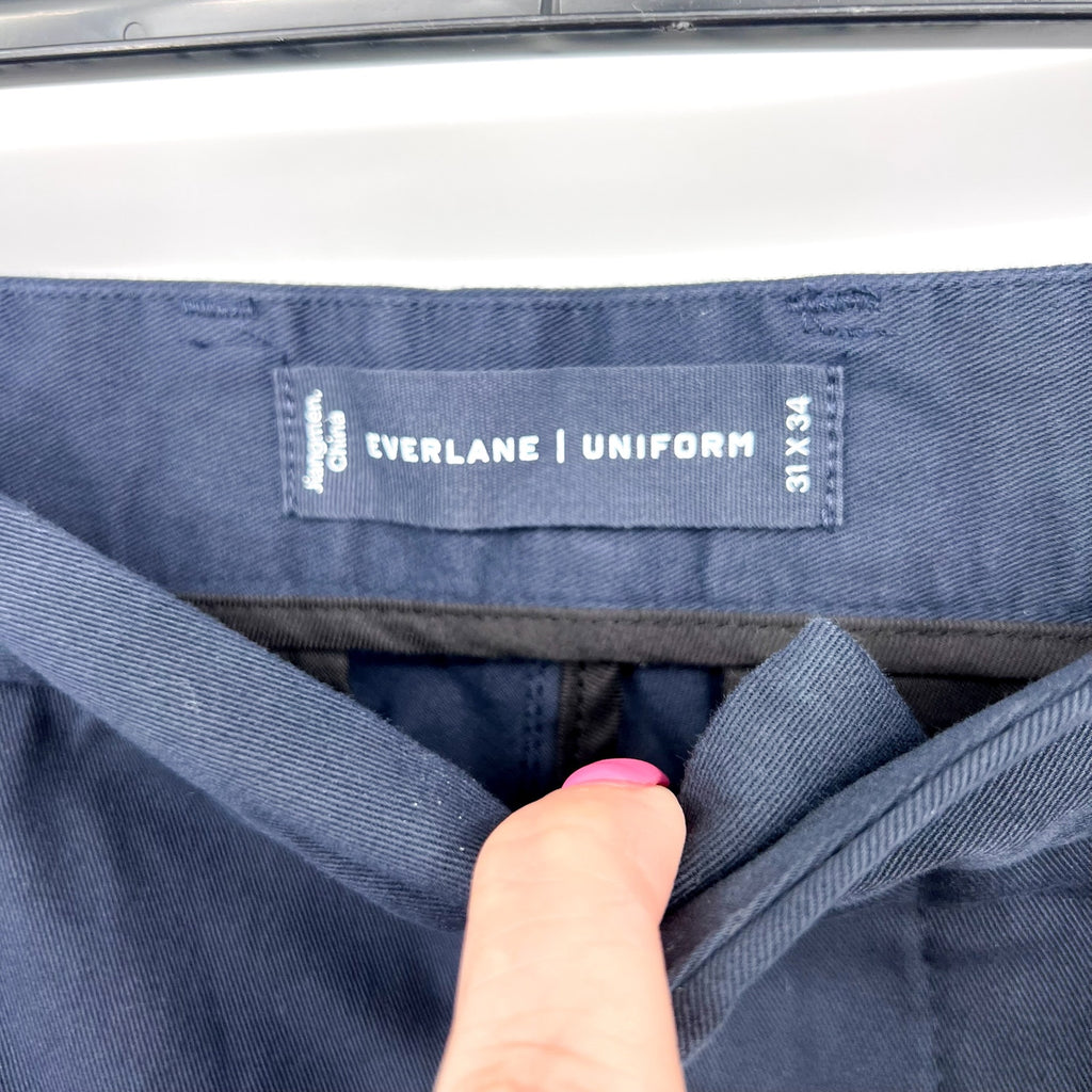 EVERLANE Men's Uniform Performance Chino 31x34 Navy Blue Slim Fit Pants NWT