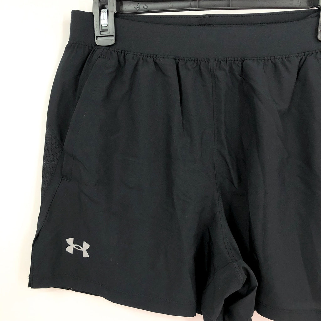UNDER ARMOUR Men's UA Launch Athletic Shorts Medium Black 5'' Inseam NWT