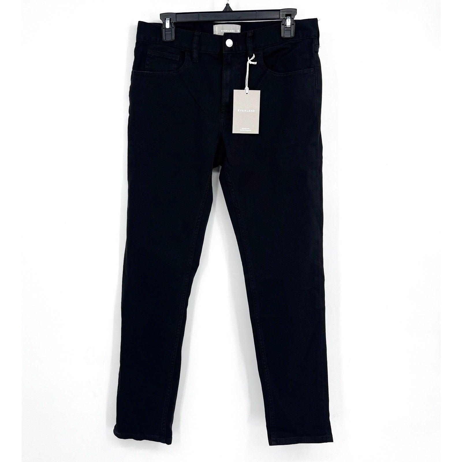 EVERLANE Men's The Stretch Twill 5-Pocket Pants 30x30 Black Slim Fit NWT