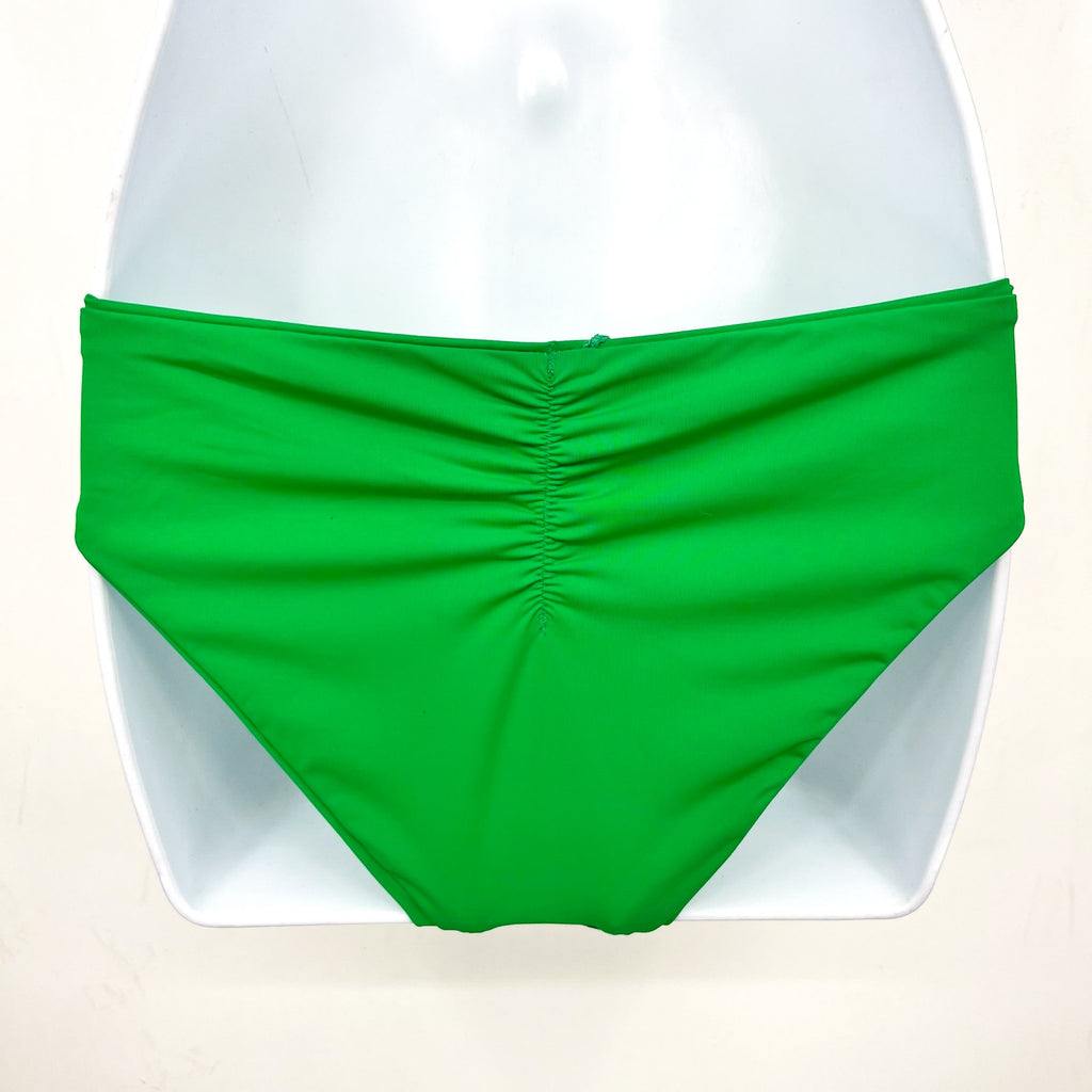 BECCA Women's Coast Shirred Adela Hipster Bikini Bottom Medium Green Emerald NWT