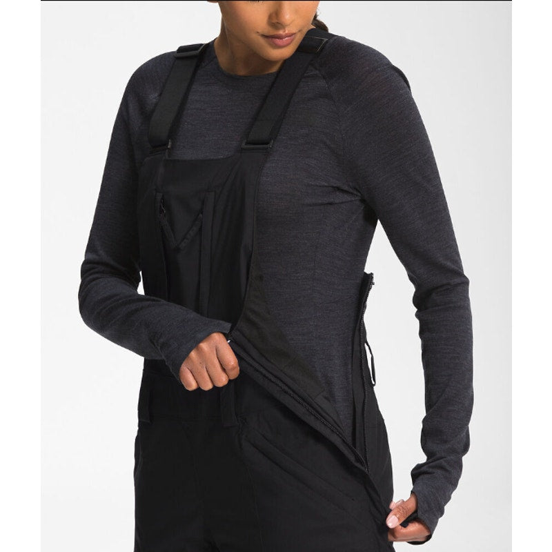 THE NORTH FACE Womens Freedom Insulated Snow Bib Large Black Waterproof NWT