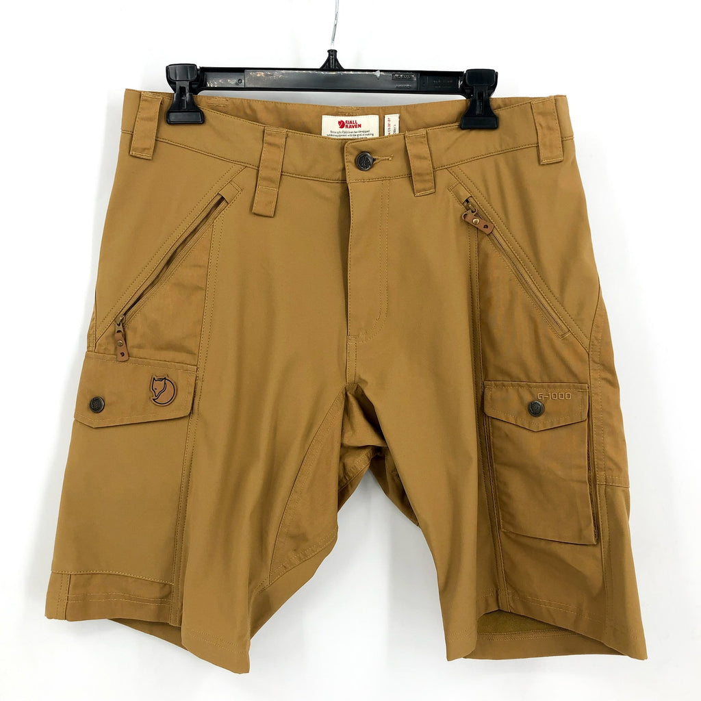 FJALLRAVEN Men's Abisko Outdoor Shorts Size 30- 31 Brown Tan Cargo G-1000 NWOT