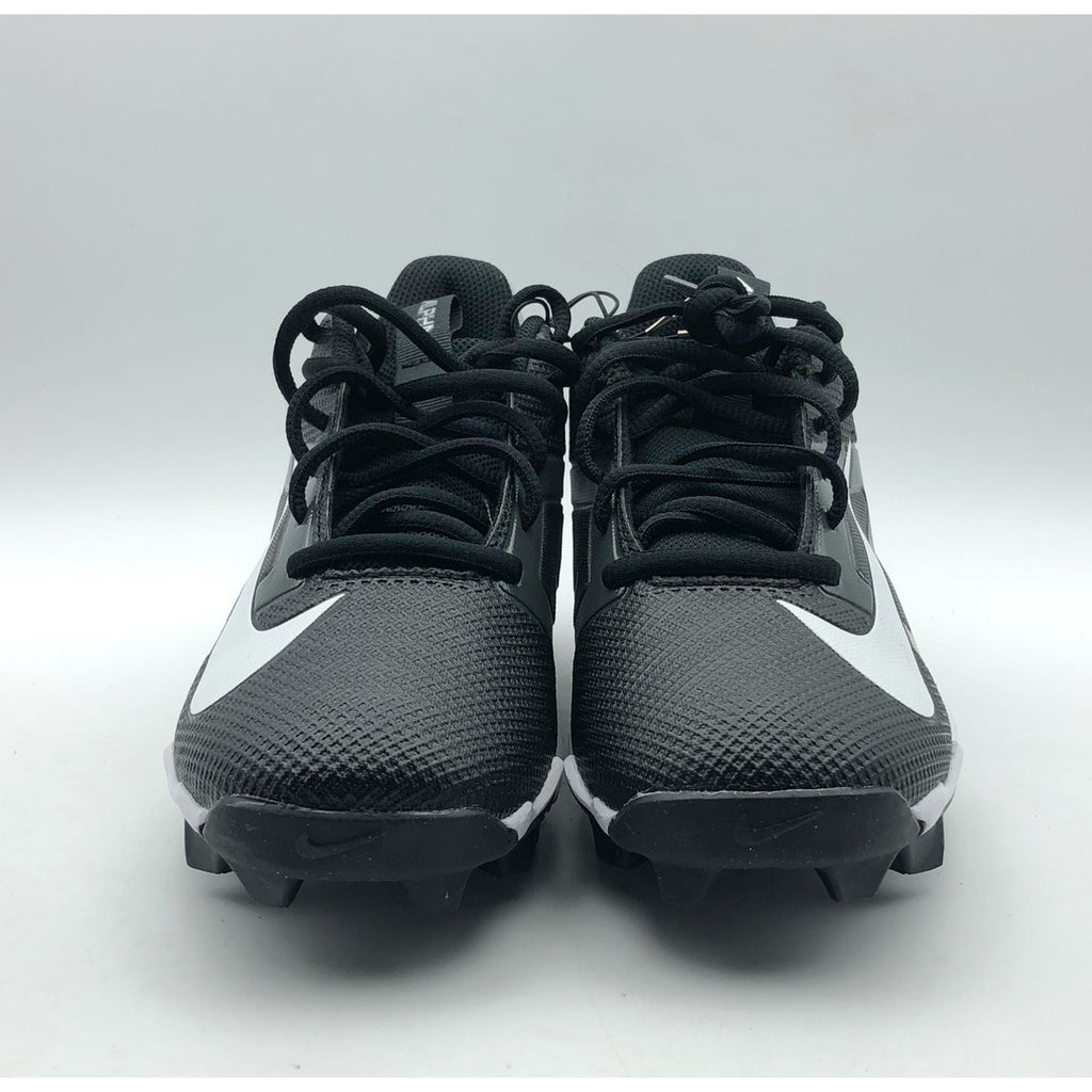Nike Alpha Menace 4 Shark Football Cleats YOUTH 4 Wide Black White FQ4016 NWOB