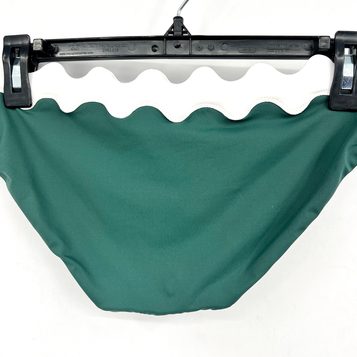 SEAFOLLY Women's Gia Ric Rac Hipster Bikini Bottom Size 10 Green White NWT