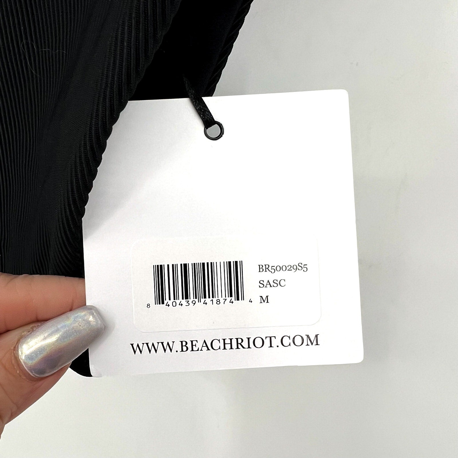 BEACH RIOT Heidi Colorblock High Waist Bikini Bottoms Medium Black Orange NWT