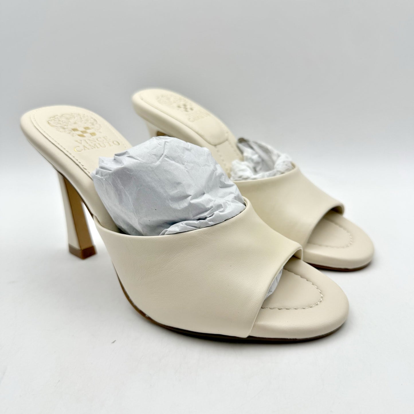 Vince Camuto Womens Paigely Mules US 5 M EU 35 Off White Leather Slip On NIB