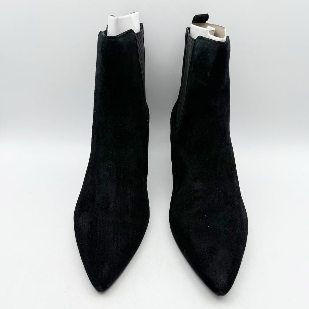 Dune London Womens Obvious Ankle Bootie EU 40 US 10 Black Suede NIB