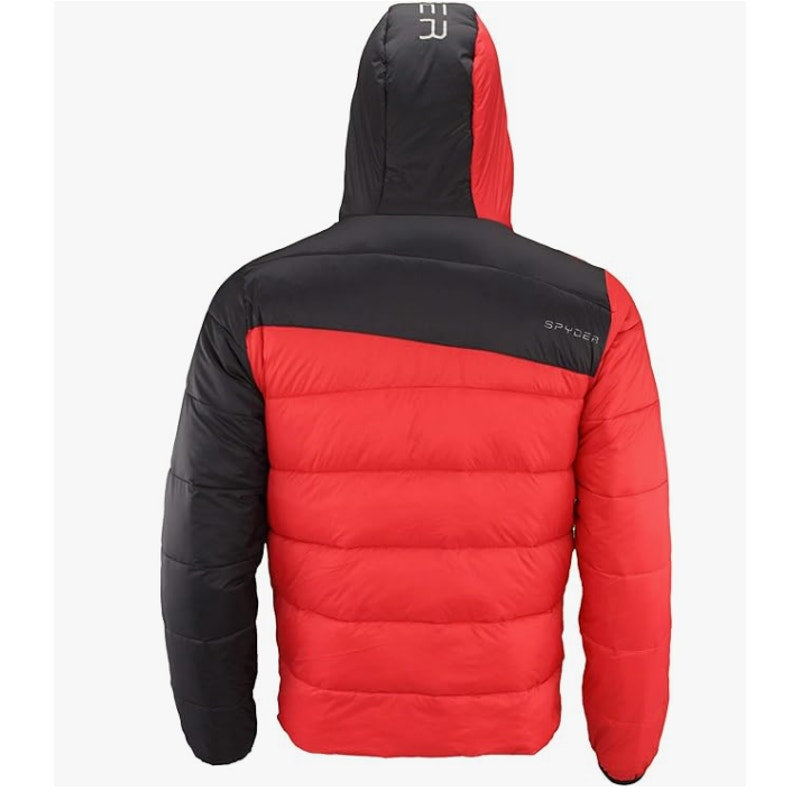 Spyder Boys Ace Puffer Winter Jacket Medium Racing Red Hooded Winter Coat NWT