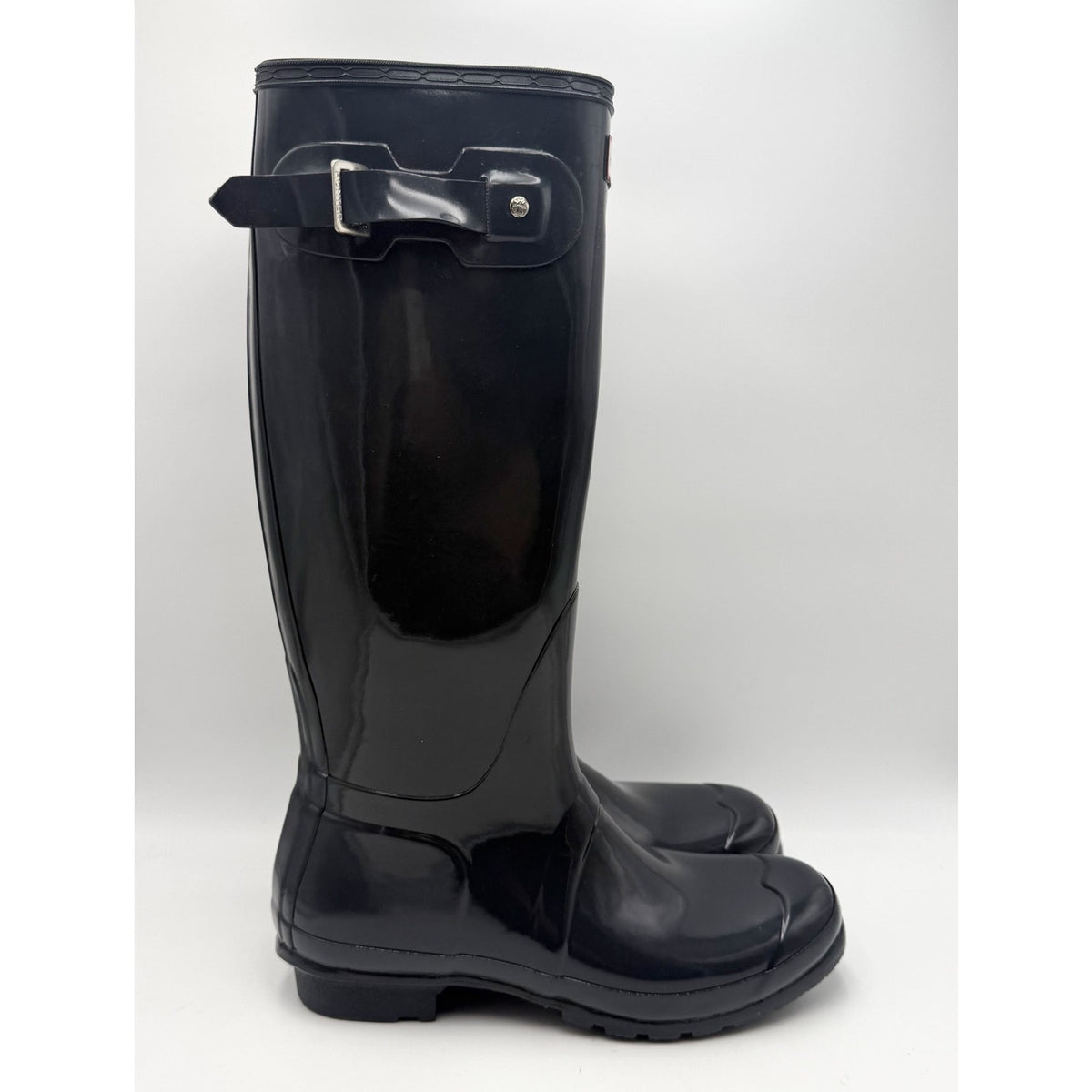 Hunter Womens Original Tall Gloss Rain Boots Size 11 Dark Slate Waterproof NWOB