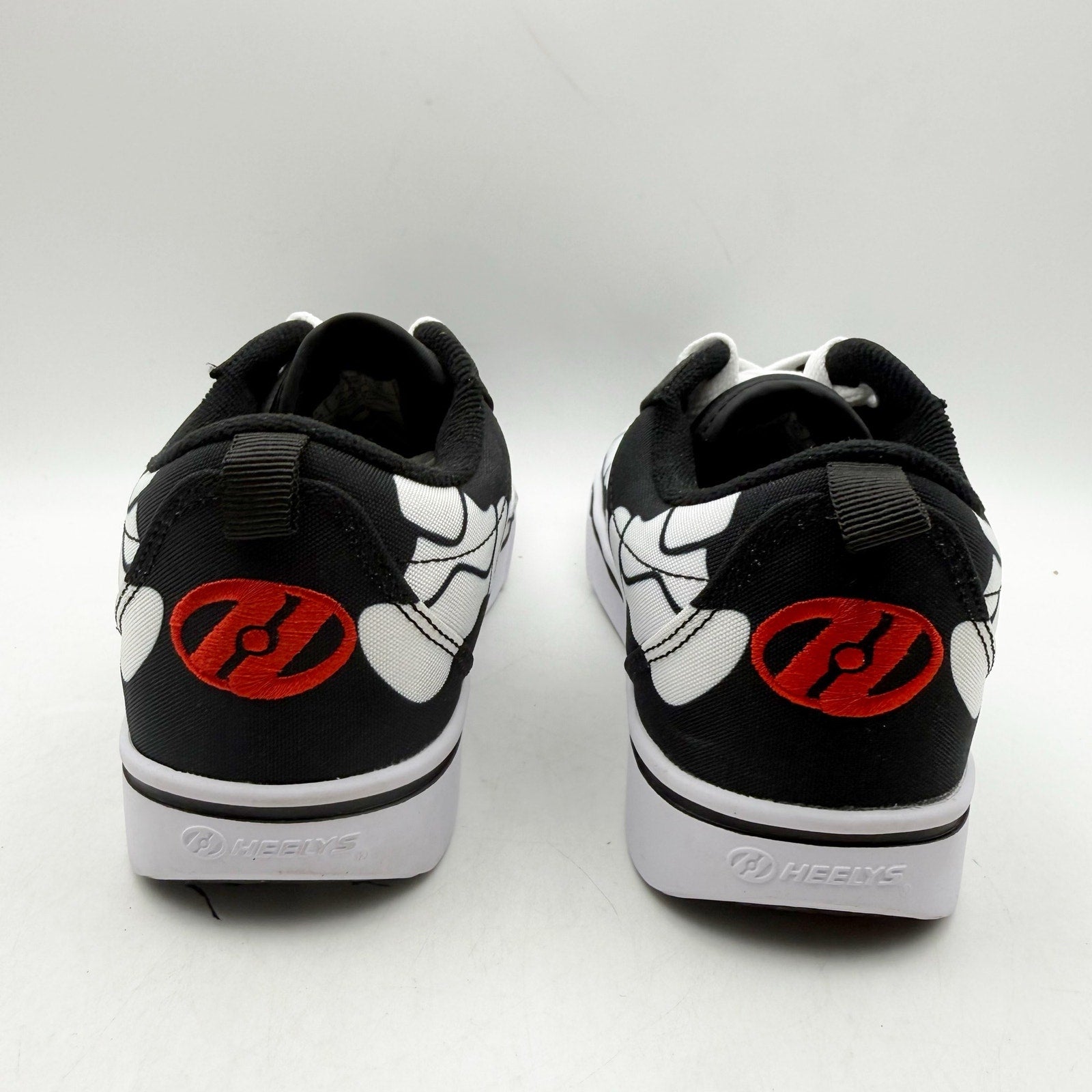Heelys Kids Pro 20 Prints Skate Shoes US 3 EU 34 Black Canvas Skeleton Print EUC
