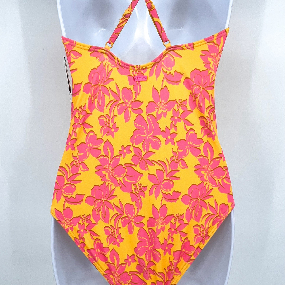 ROXY Big Girls Island Time One-Piece Swimsuit Size 16 Orange Golden Rays NWT