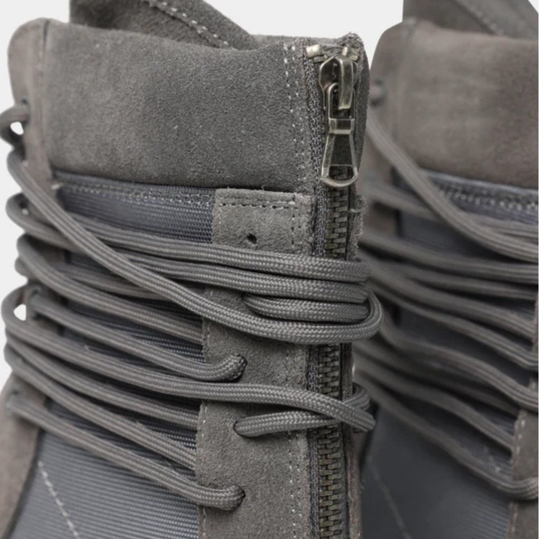 Saint Morta Mens Revenant Combat Boots Size 8 EU 42 Dark Grey Suede NIB