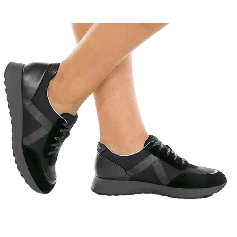 Munro Womens Piper Sneakers US 12 M Black Grey Suede Athletic NWOB