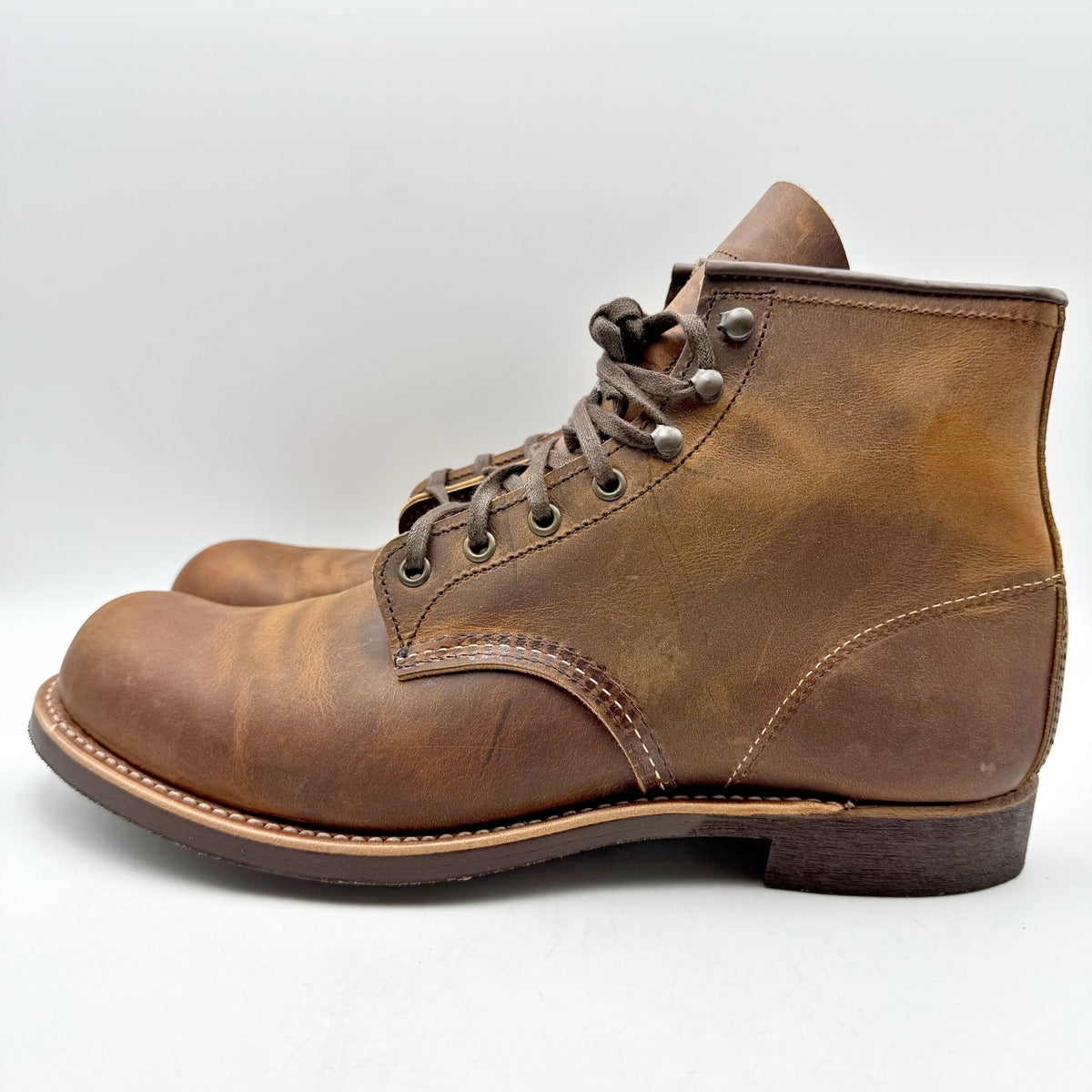Red Wing Mens Blacksmith 6" Boots US 11D Tan Copper Rough & Tough Leather NIB