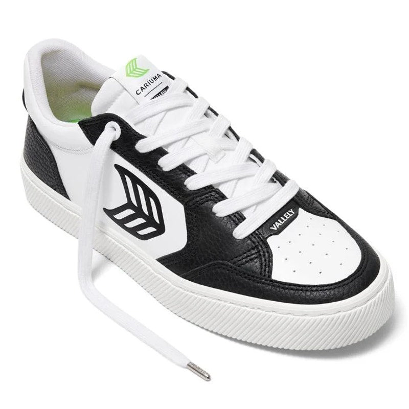 CARIUMA Womens Vallely Low Top Sneakers Size 7 Black White Leather NIB