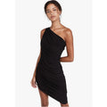 NORMA KAMALI Women's Diana One Shoulder Mini Dress Small/36 Black Ruched NWT