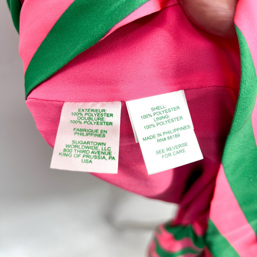 LILLY PULITZER Steph Halter Maxi Dress Size 6 Roxie Pink Green X Wide Stripe NWT