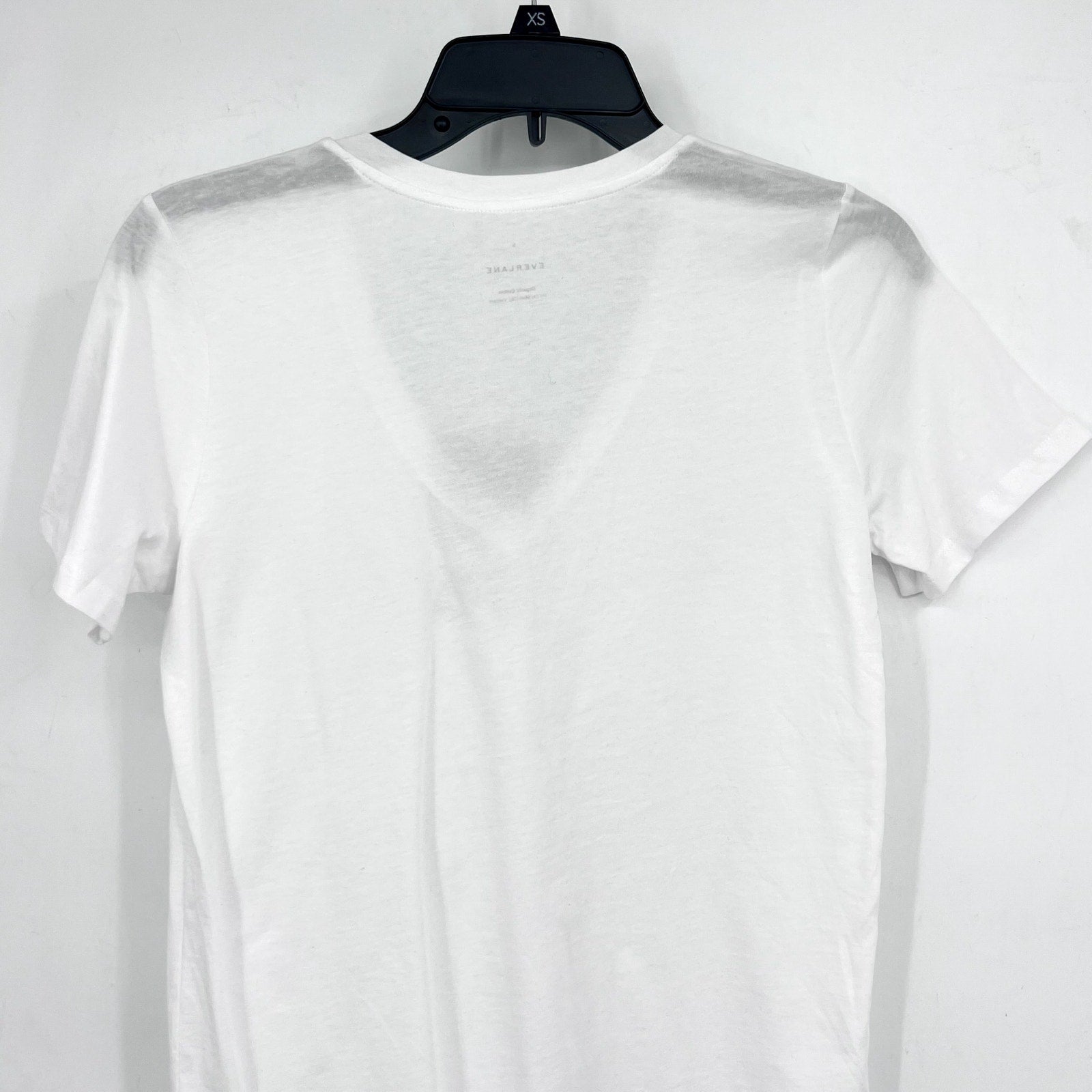 EVERLANE Women's The Organic Cotton V-Neck Tee Small White Short Sleeve NWT