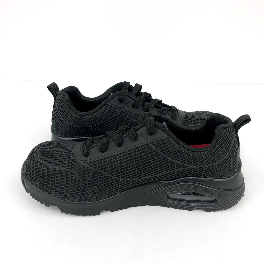 Skechers Work Womens Uno Deloney Shoes Size 5.5 Black Comp Toe NMT SR EH NIB
