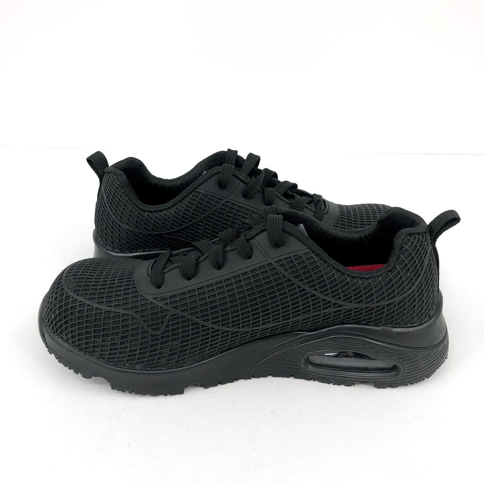 Skechers Work Womens Uno Deloney Shoes Size 5.5 Black Comp Toe NMT SR EH NIB