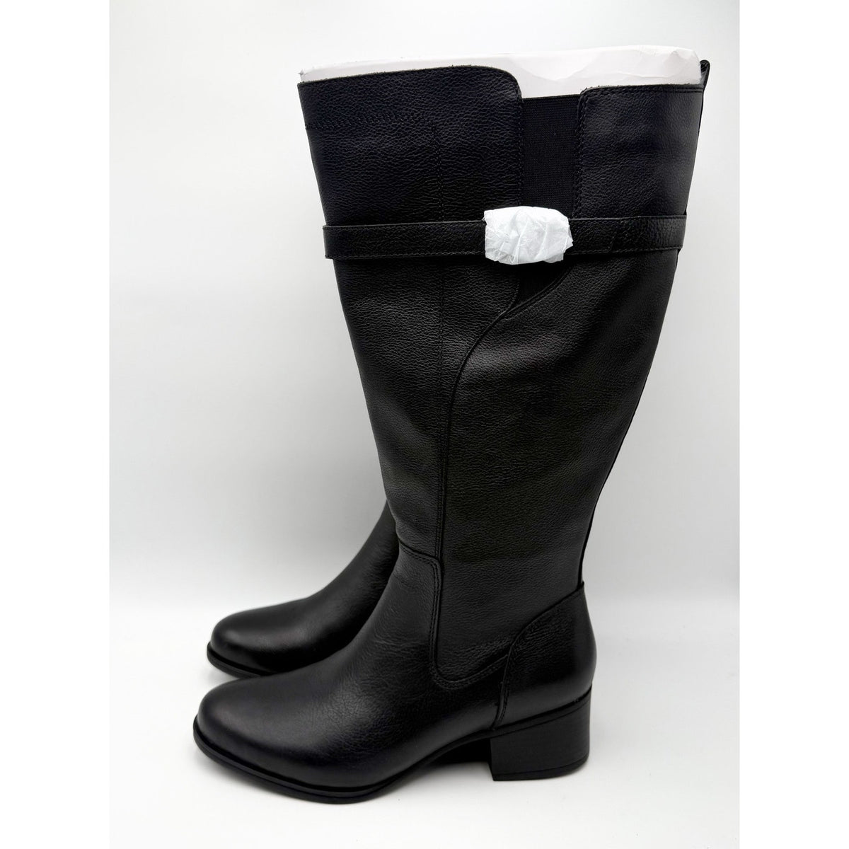 Naturalizer Womens Kenna Knee High Boots Size 9 M XWIDE CALF Black Leather NIB
