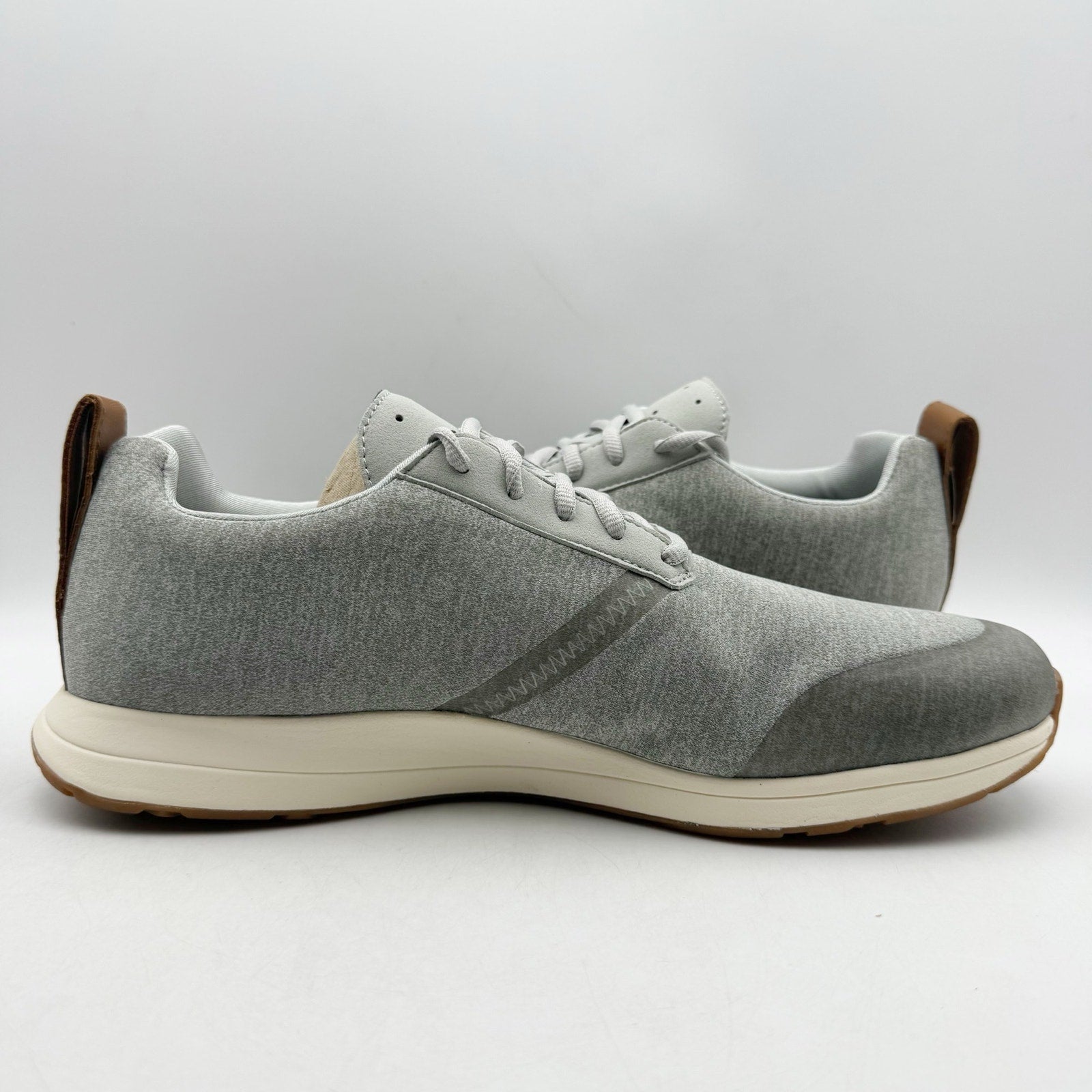 YORK Athletics Mens Henry Sweatshirt Casual Sneakers US 12 Gray Knit NIB