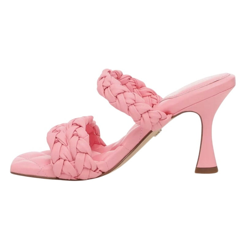 Sam Edelman Womens Meghan Heeled Sandals Size 8 M EU 38 Pink Slip On NIB