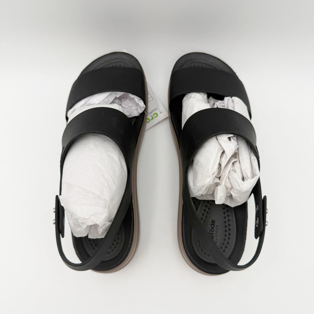 Crocs Womens Brooklyn Low Wedge Sandals Size 4 EU 33.5 Black NWT