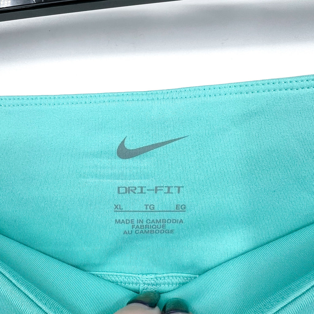 NIKE Women's Dri-Fit Pleated Tennis Skirt XL Glacier Blue Print Skort NWT
