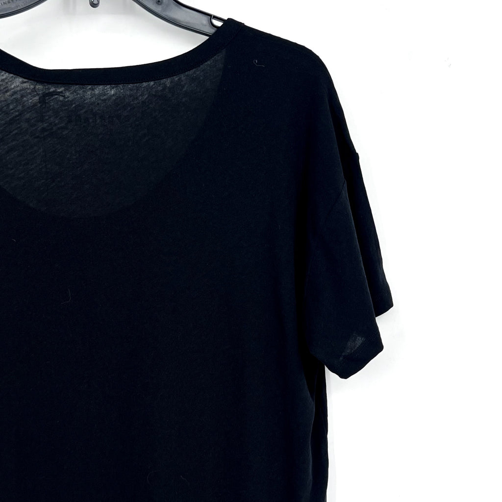 EVERLANE Women's The Air Scoop-Neck Tee Medium Black Short Sleeve NWT
