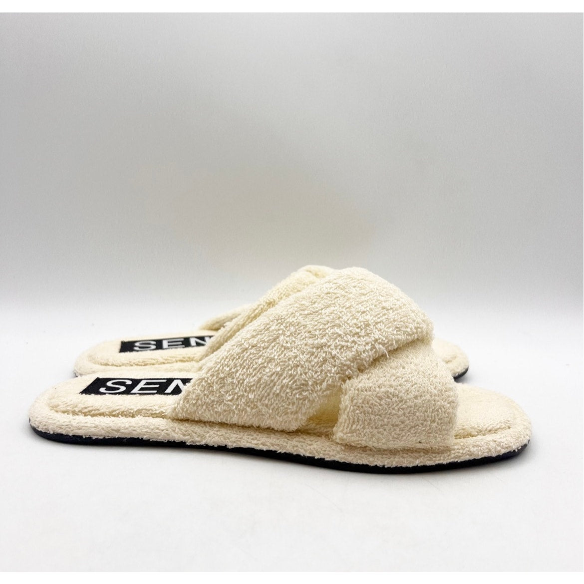 Senso Women's Inka IV Slide Sandals EU 36 US 6 Cream White Cotton NWOB