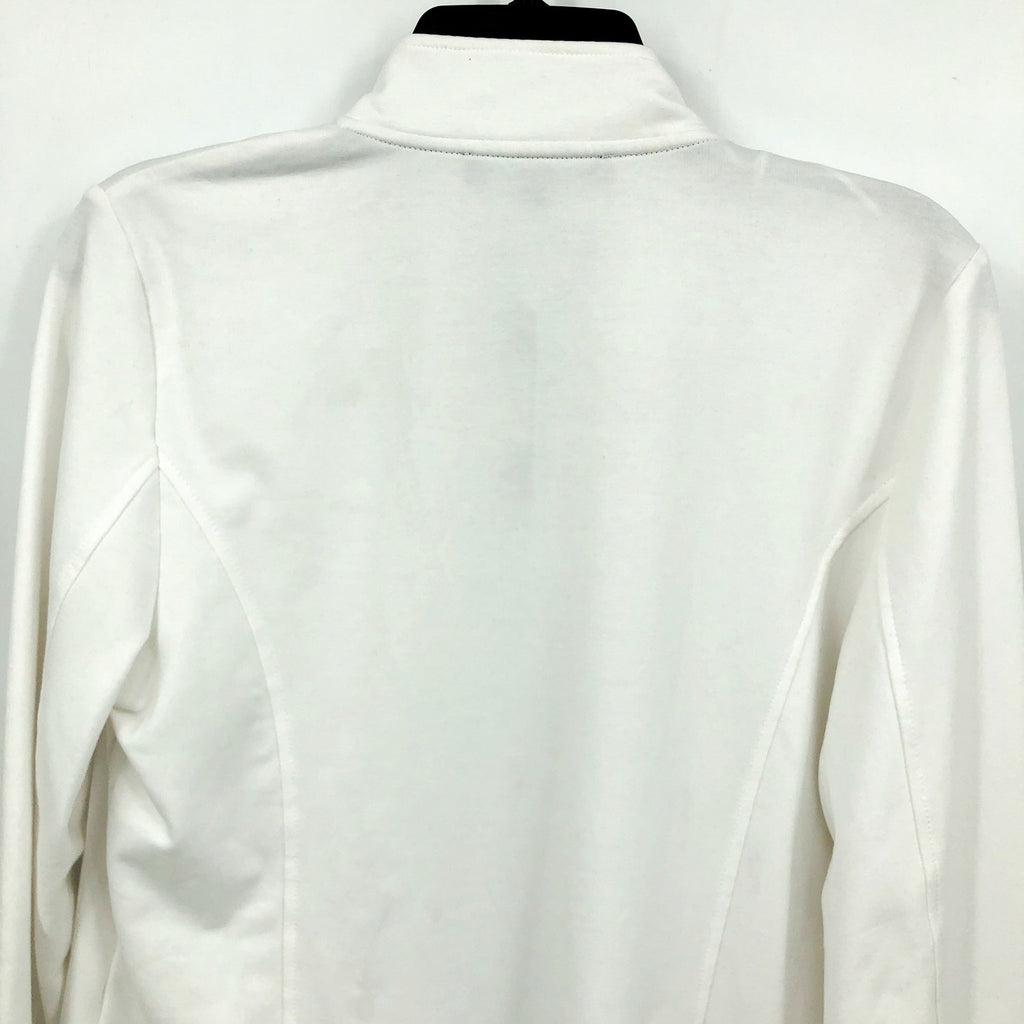 TOMMY HILFIGER Women's Military Band Jacket Medium White Button Front NWT