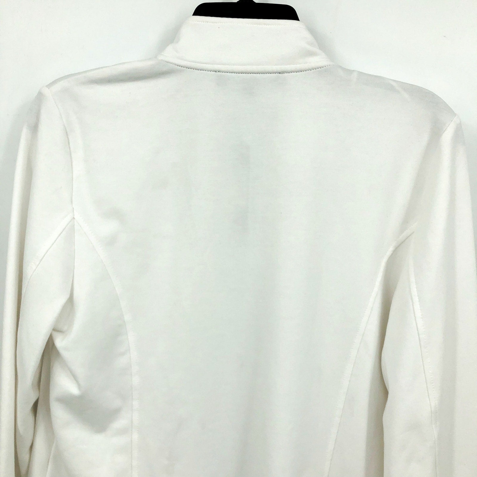 TOMMY HILFIGER Women's Military Band Jacket Medium White Button Front NWT