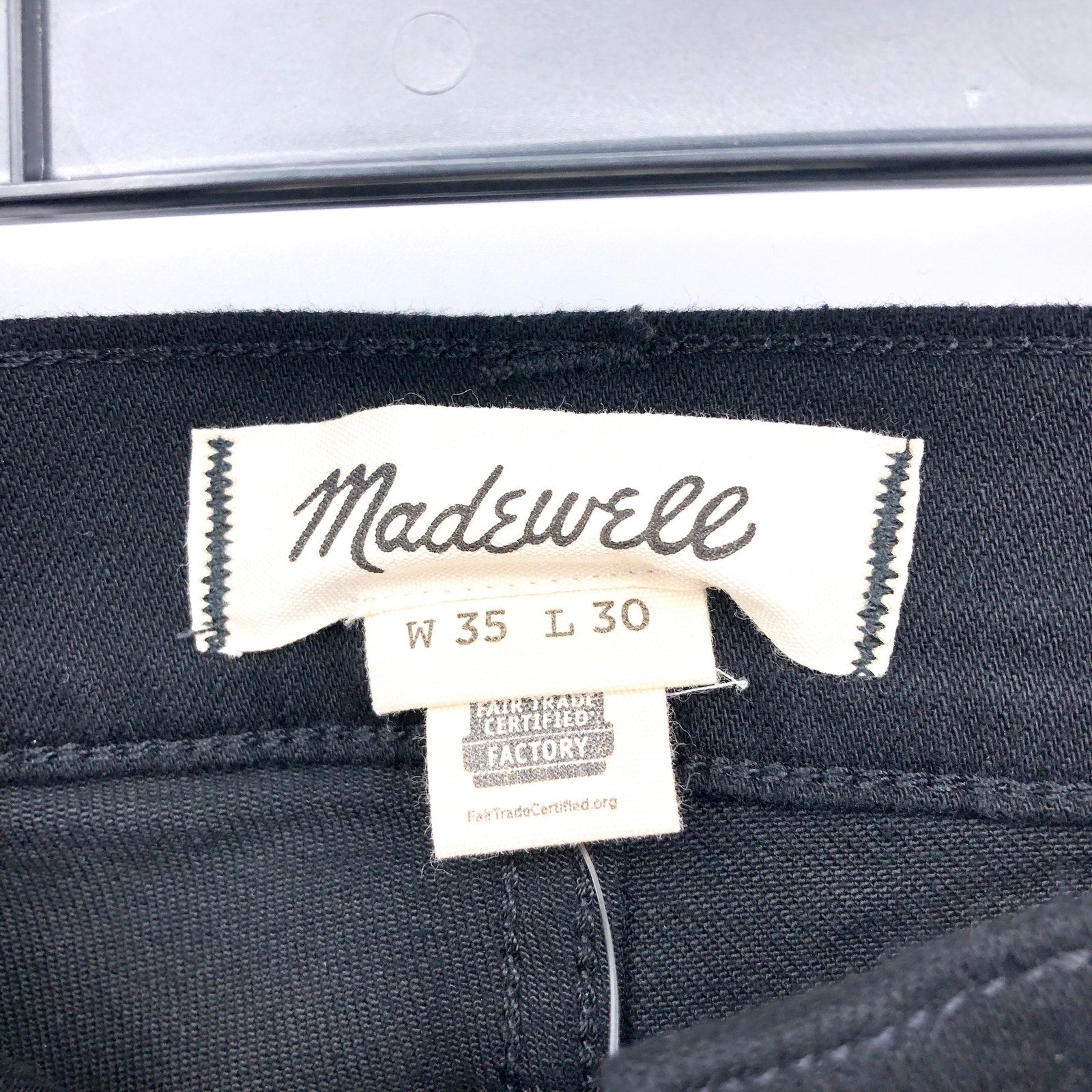 MADEWELL Men's Slim Jeans 35x30 Black Bainhart Wash COOLMAX Denim ND479 NWT
