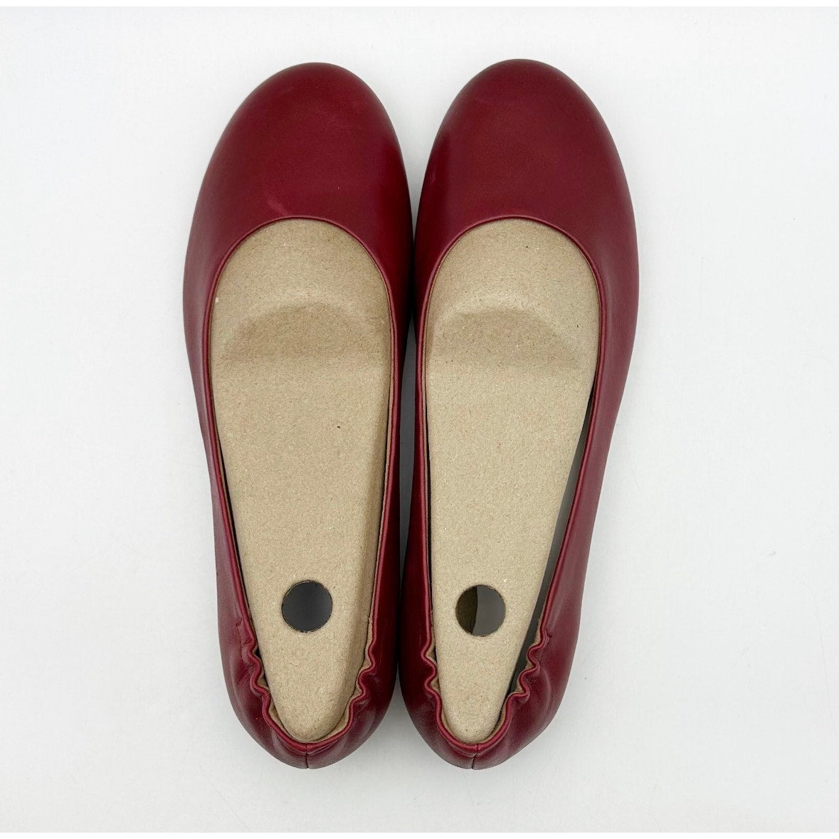 Dansko Womens Mollie Ballerina Flats EU 39 Size 8.5-9 Cherry Red Leather NWOB