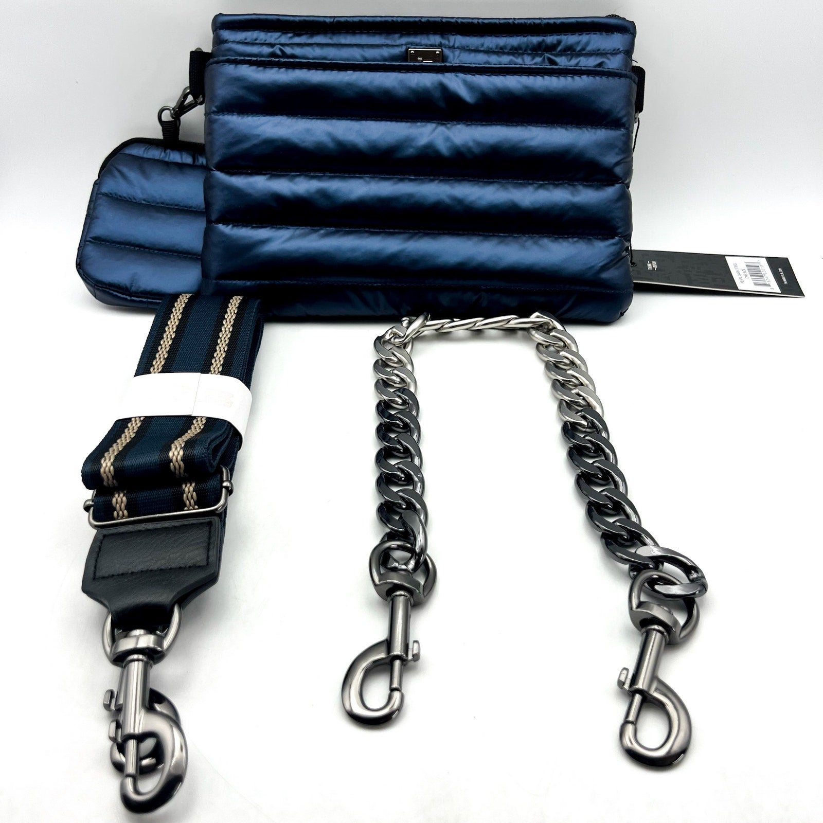 THINK ROYLN Downtown Crosswalk Crossbody Bag Blue Pearl Indigo One Size NWT