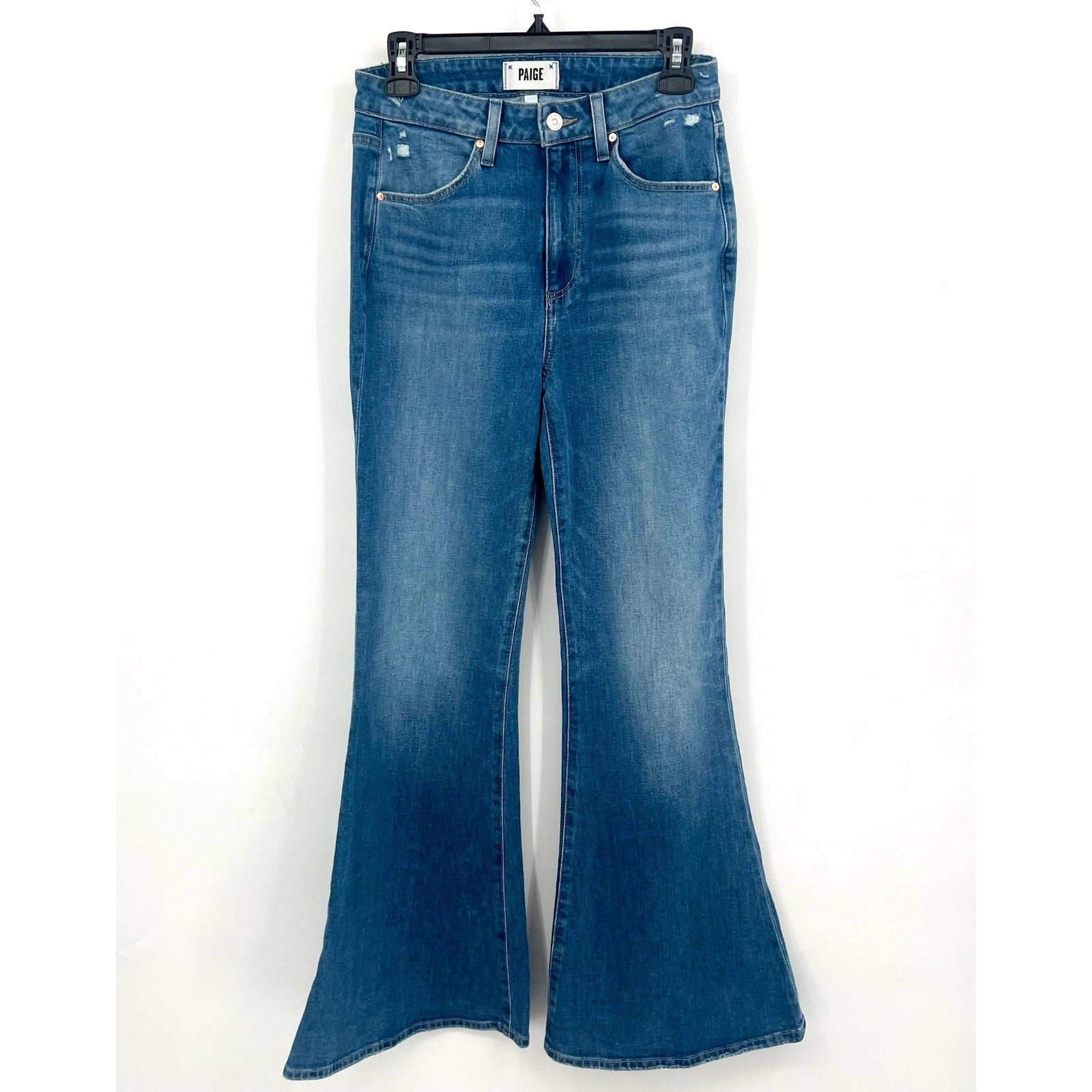 PAIGE Womens Charlie Flare Jeans Size 26 US 2 Gabriella Blue High Rise NWOT