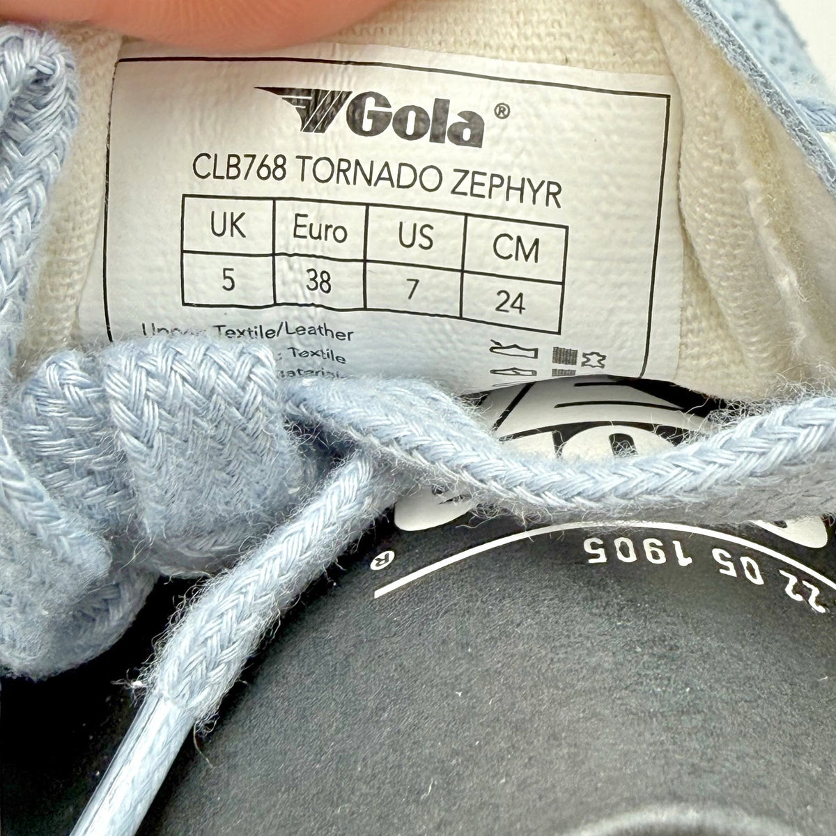 Gola Womens Tornado Zephyr Sneakers Size 7 EU 38 Blue Off White Leather NIB